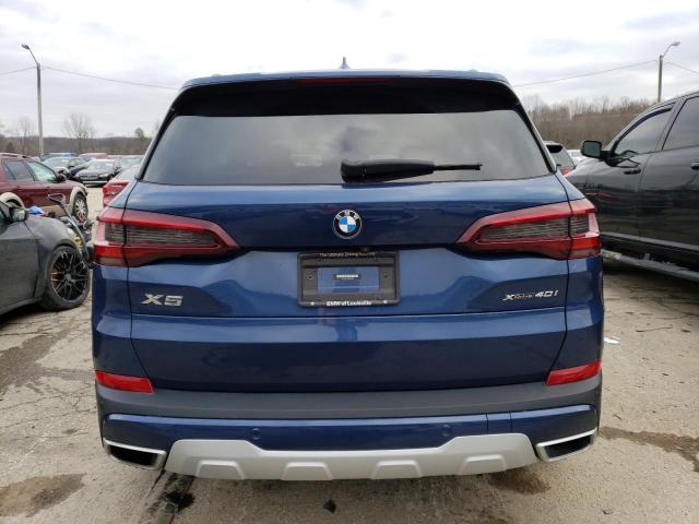 5UXCR6C03M9H31929 - 2021 BMW X5 XDRIVE40I BLUE photo 6