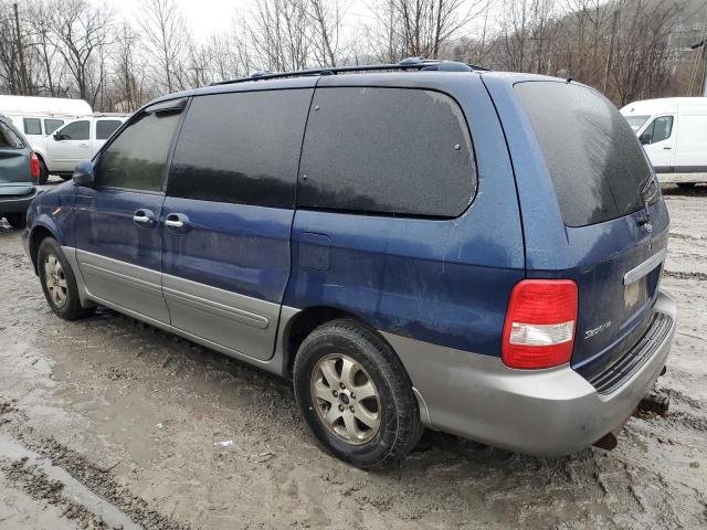 KNDUP131846593472 - 2004 KIA SEDONA EX BLUE photo 2