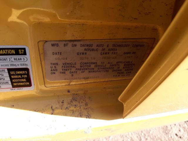 KL1TJ62634B251045 - 2004 CHEVROLET AVEO LS 黄色 照片 12