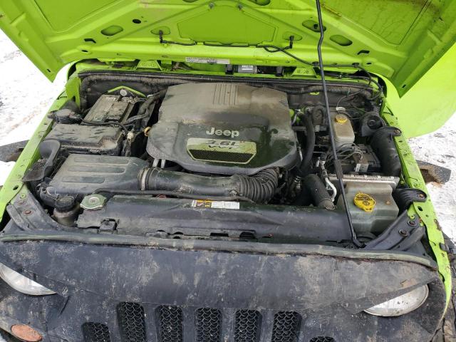 1C4AJWAG6DL523205 - 2013 JEEP WRANGLER SPORT GREEN photo 12