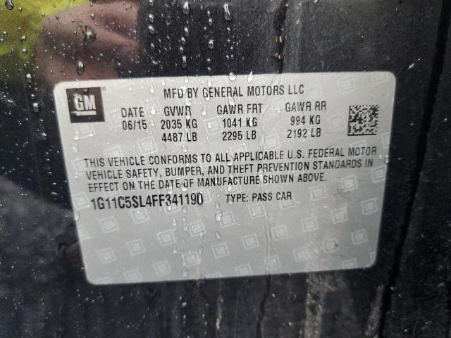 1G11C5SL4FF341190 - 2015 CHEVROLET MALIBU 1LT 黑色 照片 12