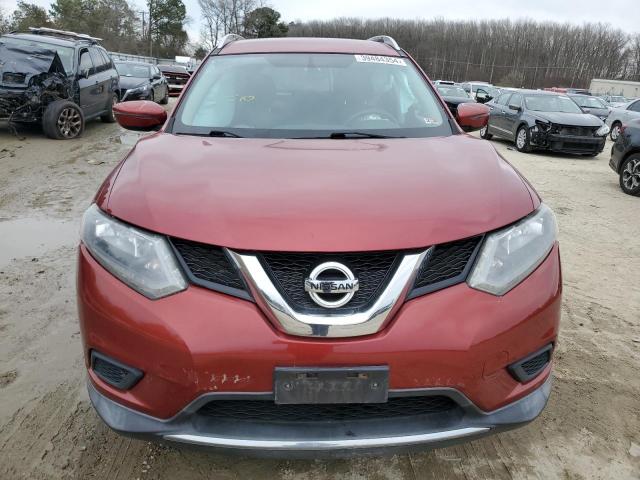 KNMAT2MT3GP629328 - 2016 NISSAN ROGUE S RED photo 5