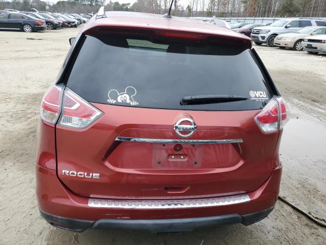 KNMAT2MT3GP629328 - 2016 NISSAN ROGUE S RED photo 6