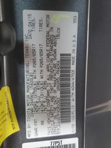 5TFJU4GN7FX083363 - 2015 TOYOTA TACOMA DOUBLE CAB PRERUNNER GRAY photo 13