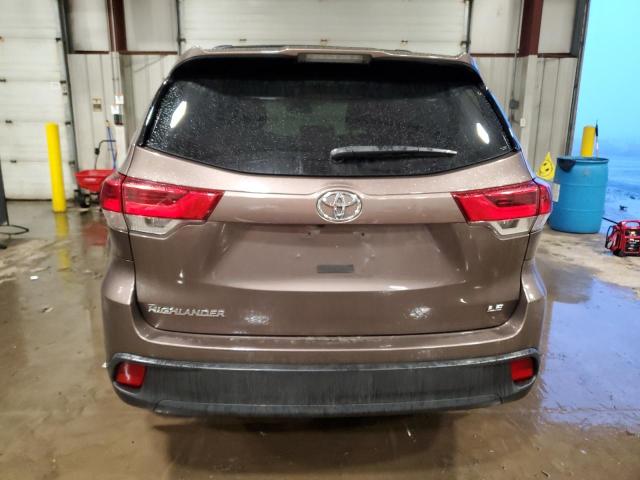 5TDBZRFH2KS742612 - 2019 TOYOTA HIGHLANDER LE BROWN photo 6