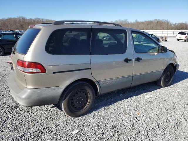 4T3ZF19CX2U430836 - 2002 TOYOTA SIENNA CE TAN photo 3