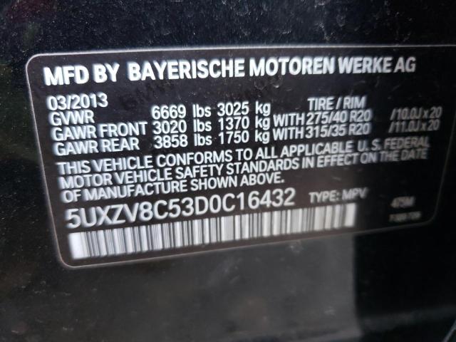 5UXZV8C53D0C16432 - 2013 BMW X5 XDRIVE50I BLACK photo 14