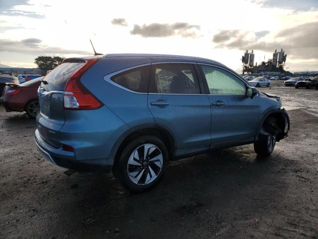 5J6RM3H98GL001139 - 2016 HONDA CR-V TOURING BLUE photo 3