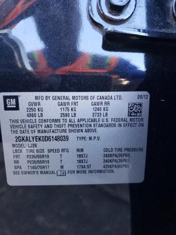 2GKALYEK0D6148039 - 2013 GMC TERRAIN DENALI BLACK photo 13