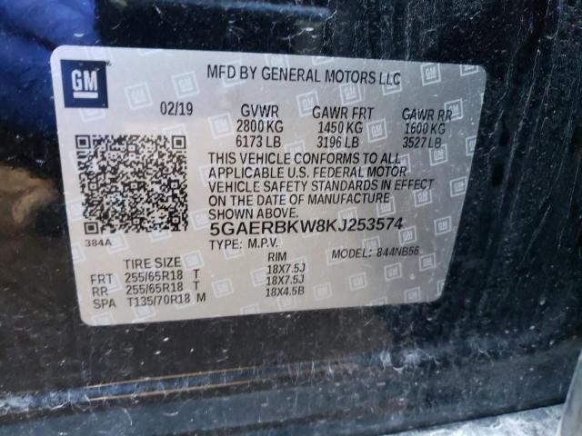 5GAERBKW8KJ253574 - 2019 BUICK ENCLAVE ESSENCE 黑色 照片 14