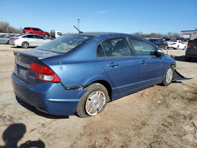 JHMFA36239S003895 - 2009 HONDA CIVIC HYBRID BLUE photo 3