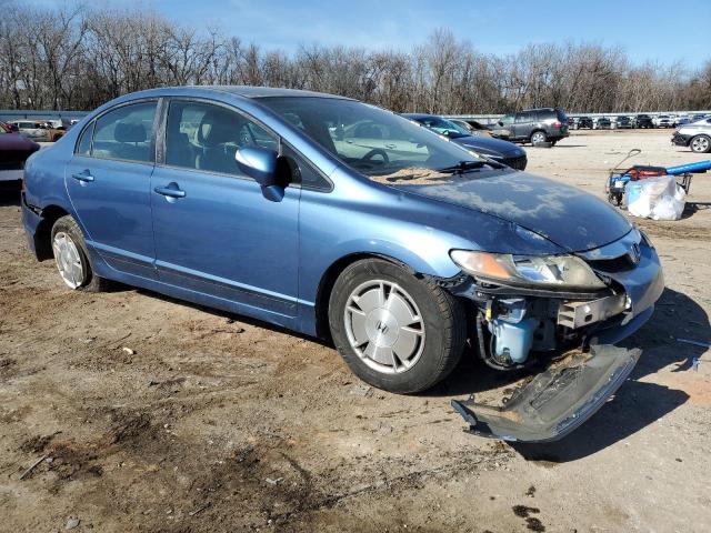 JHMFA36239S003895 - 2009 HONDA CIVIC HYBRID BLUE photo 4