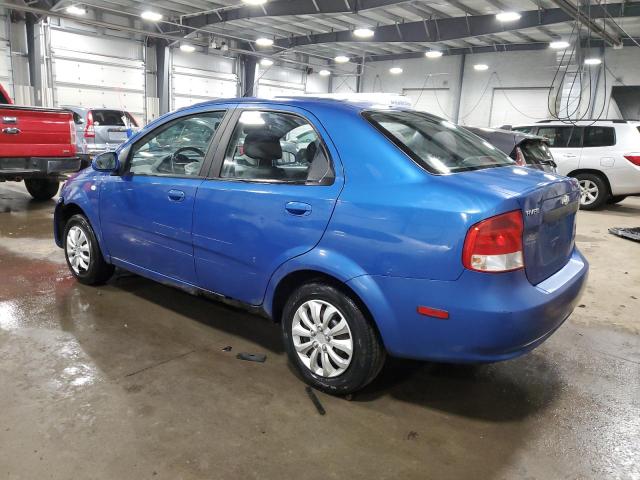 KL1TD56606B639395 - 2006 CHEVROLET AVEO BASE BLUE photo 2