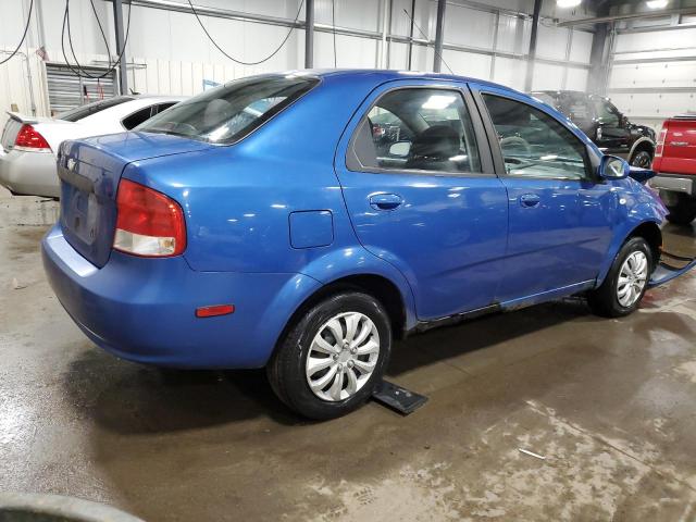KL1TD56606B639395 - 2006 CHEVROLET AVEO BASE Mavi foto 3