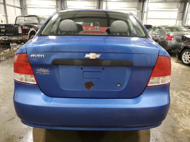 KL1TD56606B639395 - 2006 CHEVROLET AVEO BASE Mavi foto 6
