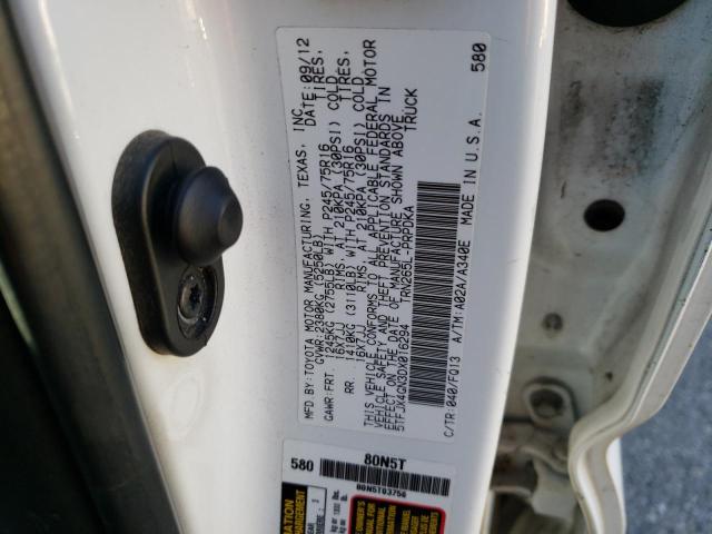 5TFJX4GN3DX016294 - 2013 TOYOTA TACOMA DOUBLE CAB 白色 照片 13