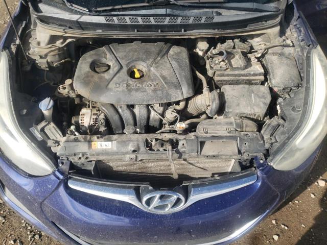 5NPDH4AE0EH465125 - 2014 HYUNDAI ELANTRA SE BLUE photo 11