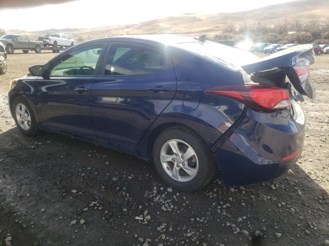 5NPDH4AE0EH465125 - 2014 HYUNDAI ELANTRA SE BLUE photo 2