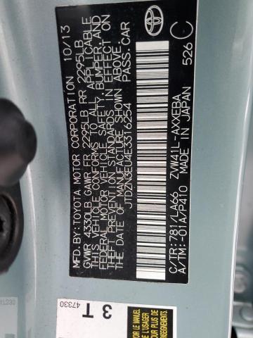 JTDZN3EU4E3316254 - 2014 TOYOTA PRIUS V BLUE photo 12