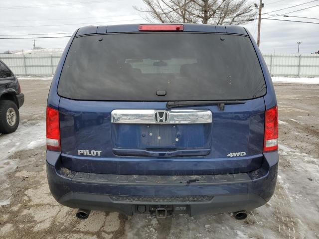 5FNYF4H51EB051993 - 2014 HONDA PILOT EXL BLUE photo 6