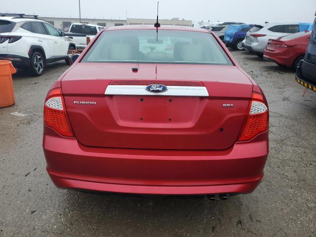 3FAHP0JA3CR266354 - 2012 FORD FUSION SEL RED photo 6