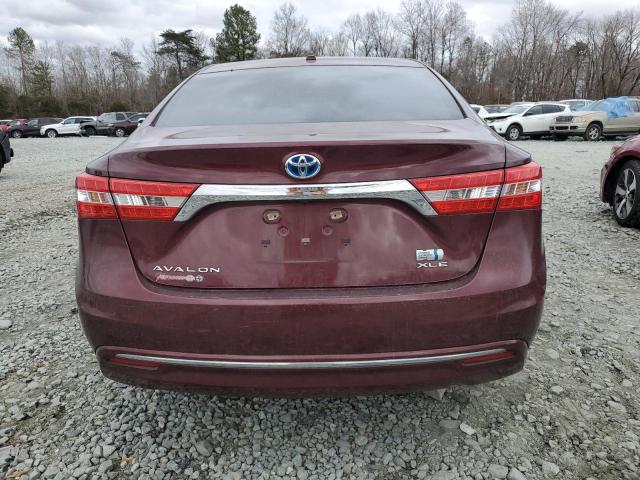 4T1BD1EBXFU044310 - 2015 TOYOTA AVALON HYBRID MAROON photo 6