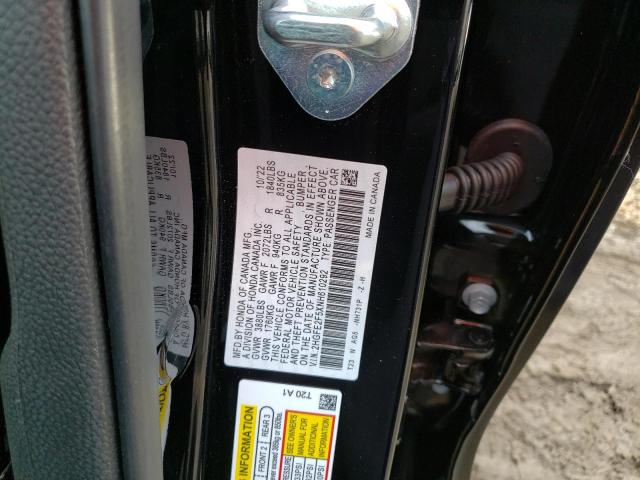 2HGFE2F5XNH610292 - 2022 HONDA CIVIC SPORT 黑色 照片 12