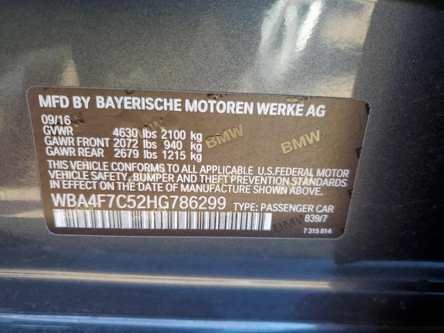 WBA4F7C52HG786299 - 2017 BMW 430I GRAN COUPE GRAY photo 12