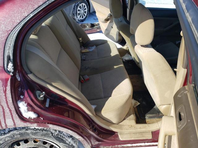 2HGES16344H928839 - 2004 HONDA CIVIC DX VP ბურგუნდია ფოტო 11