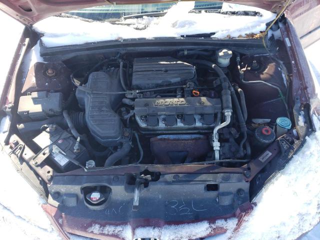 2HGES16344H928839 - 2004 HONDA CIVIC DX VP ბურგუნდია ფოტო 12