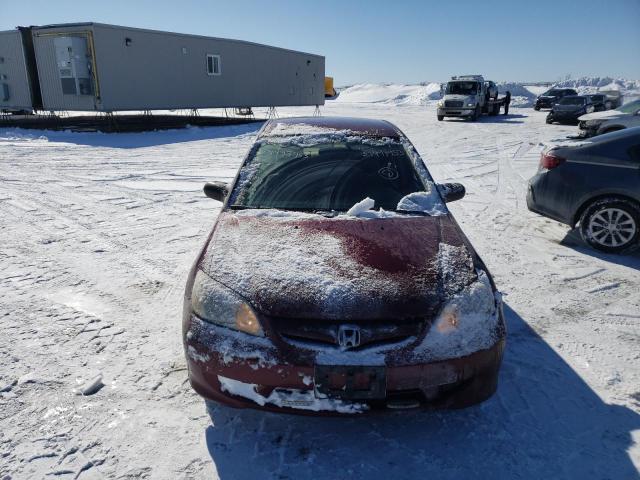 2HGES16344H928839 - 2004 HONDA CIVIC DX VP ბურგუნდია ფოტო 5