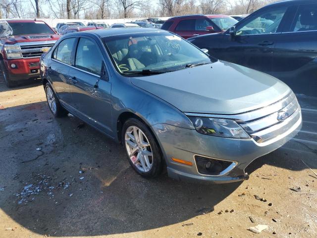 3FAHP0JA2CR187449 - 2012 FORD FUSION SEL BLUE photo 4