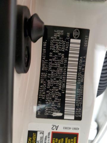 4T1BK3DB5BU421185 - 2011 TOYOTA AVALON BASE 白色 照片 12