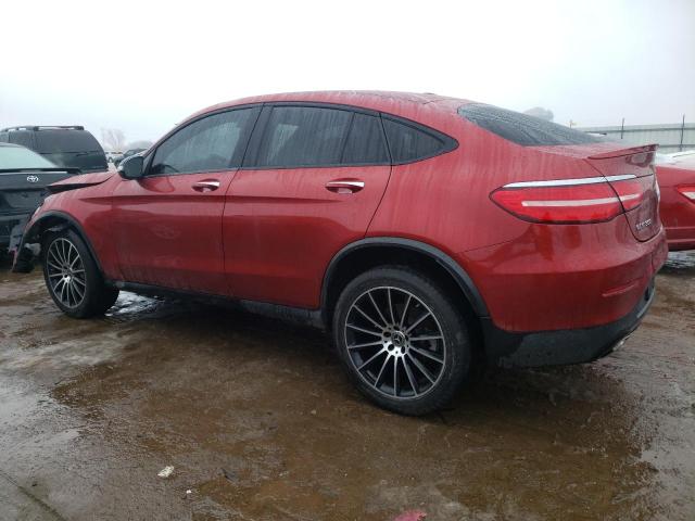 WDC0J4KBXJF464327 - 2018 MERCEDES-BENZ GLC COUPE 300 4MATIC RED photo 2