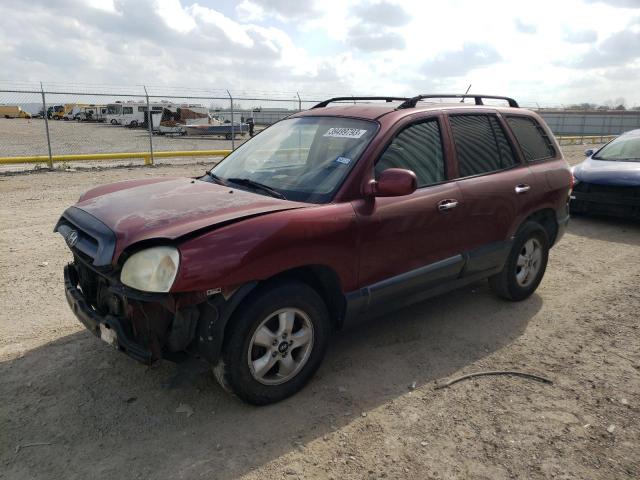 KM8SC13E65U859425 - 2005 HYUNDAI SANTA FE GLS RED photo 1