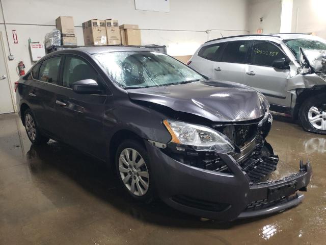 3N1AB7AP2FL658033 - 2015 NISSAN SENTRA S GRAY photo 4