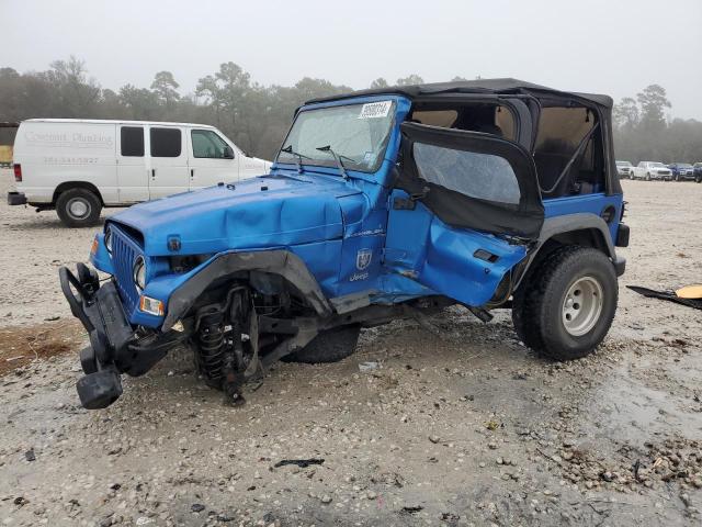 1J4FA49S62P765737 - 2002 JEEP WRANGLER / SPORT BLUE photo 1