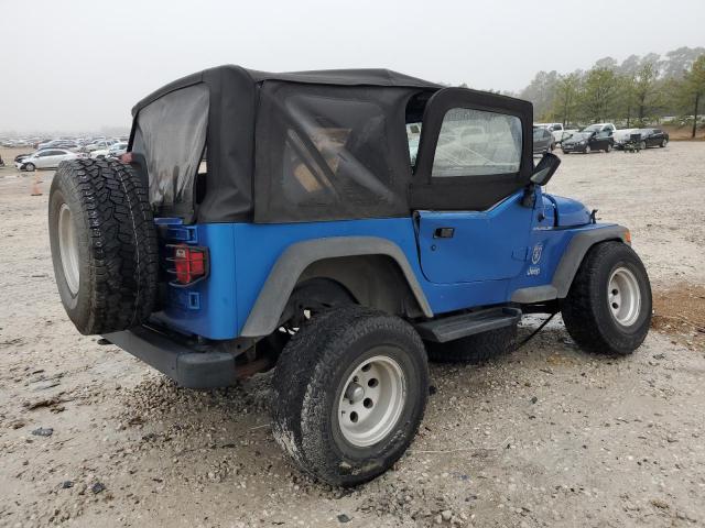 1J4FA49S62P765737 - 2002 JEEP WRANGLER / SPORT BLUE photo 3