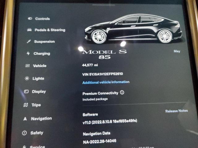 5YJSA1H12EFP52610 - 2014 TESLA MODEL S Սև լուսանկար 9