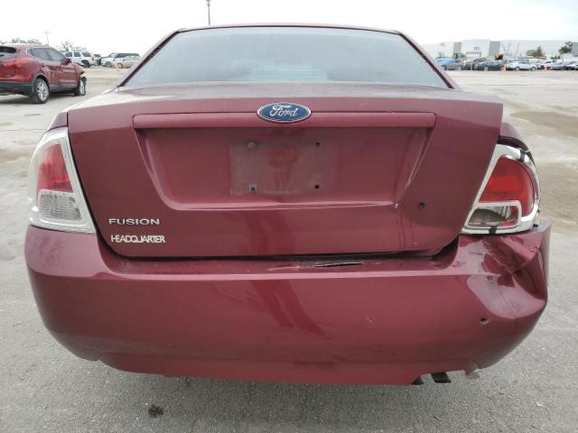 3FAFP06Z16R199229 - 2006 FORD FUSION S BURGUNDY photo 6