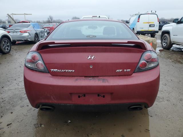 KMHHN66F07U238402 - 2007 HYUNDAI TIBURON GT MAROON photo 6