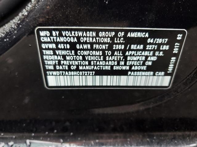 1VWDT7A38HC072727 - 2017 VOLKSWAGEN PASSAT R-LINE Qara foto 12