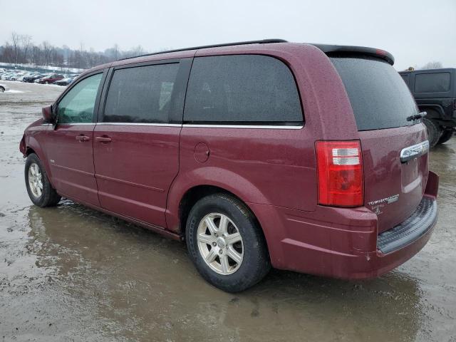 2A8HR54P28R803772 - 2008 CHRYSLER TOWN & COU TOURING BURGUNDY photo 2