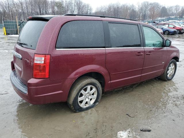 2A8HR54P28R803772 - 2008 CHRYSLER TOWN & COU TOURING BURGUNDY photo 3