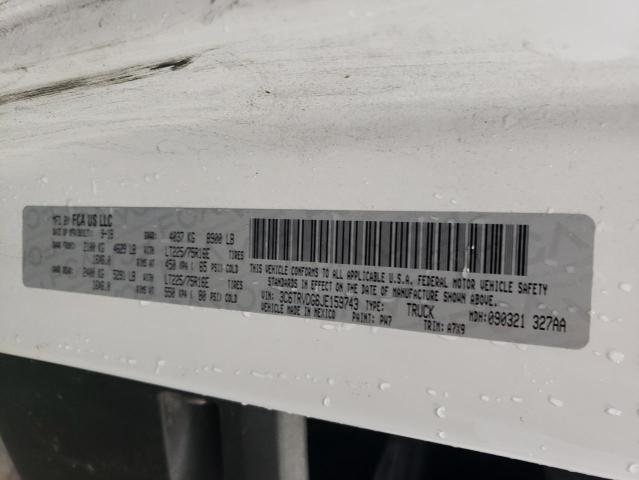 3C6TRVDG6JE159743 - 2018 RAM PROMASTER 2500 HIGH Weiß Foto 12