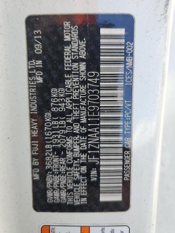 JF1ZNAA11E9703749 - 2014 TOYOTA SCION FR-S 白色 照片 12