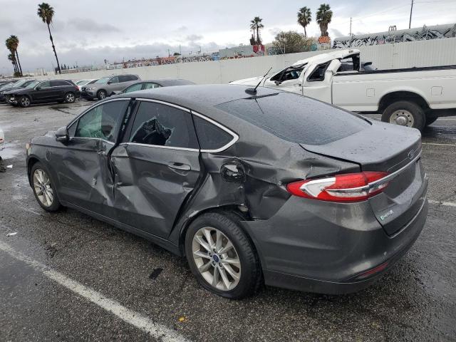 3FA6P0PU0HR373409 - 2017 FORD FUSION SE PHEV GRAY photo 2