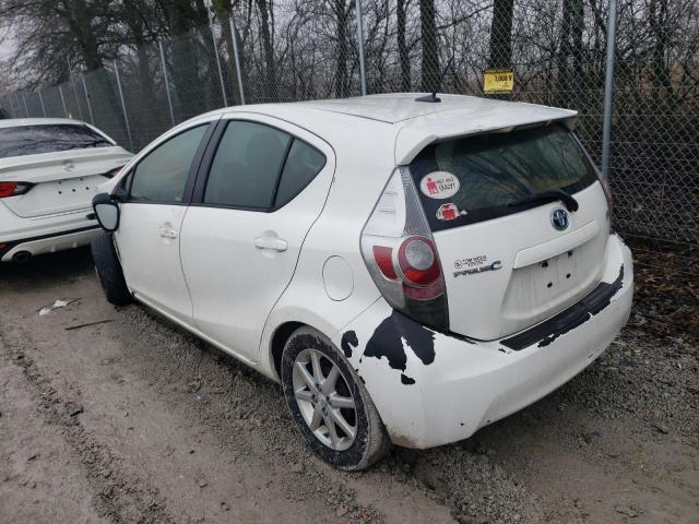 JTDKDTB30D1046773 - 2013 TOYOTA PRIUS C WHITE photo 2