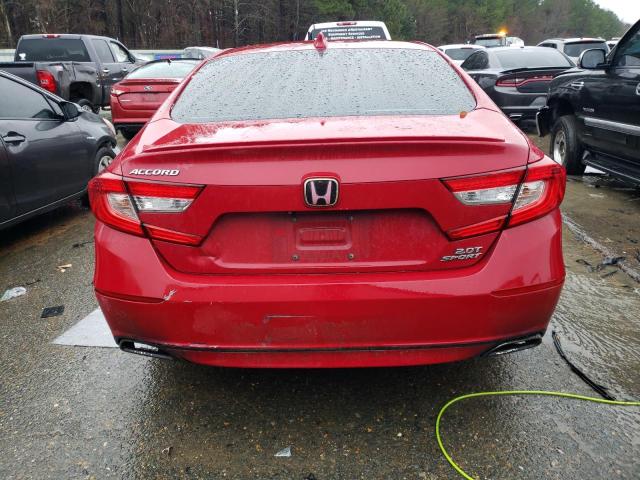 1HGCV2F35JA048554 - 2018 HONDA ACCORD SPORT RED photo 6