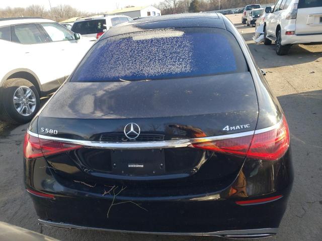 W1K6G7GBXNA128596 - 2022 MERCEDES-BENZ S 580 4MATIC BLACK photo 6